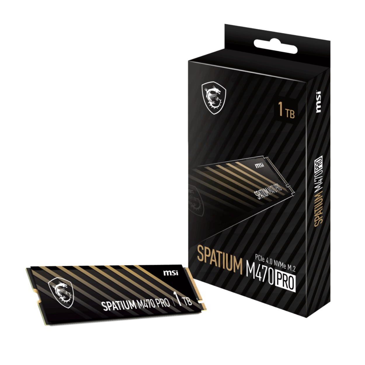 MSI 1TB SPATIUM M470 PRO PCIE 4.0 NVME M.2 1TB SSD 6000-4500MB/s