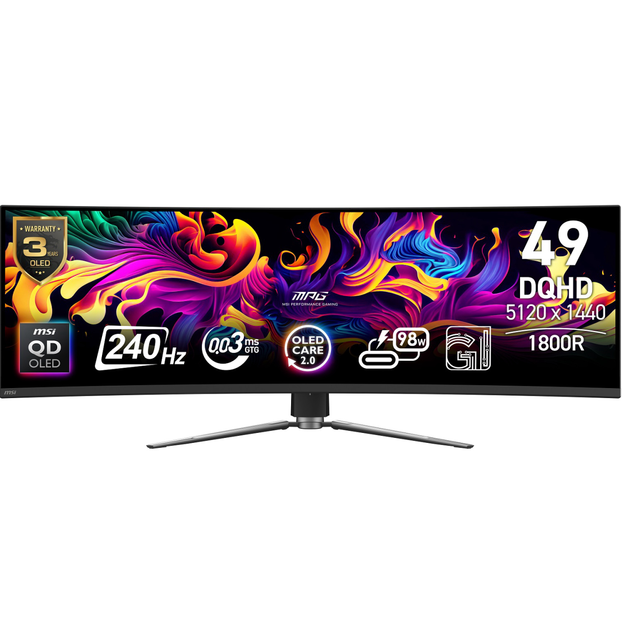 31.5" MSI MPG 491CQPX QD-OLED 0.03ms 240Hz 5120x1440 HDMI DP Curved Gaming Monit
