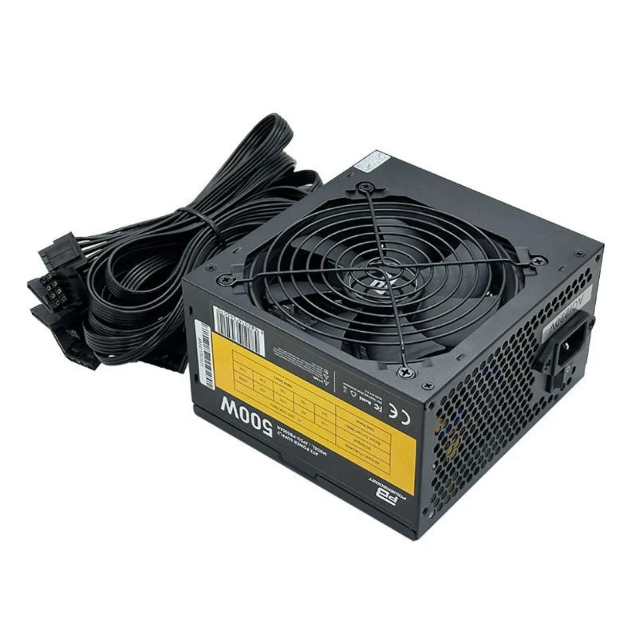 PowerBoost PB500AR 500W APFC 2*PCI-E 6+2 Pin 12cm Siyah Fanlı  ATX Power Supply