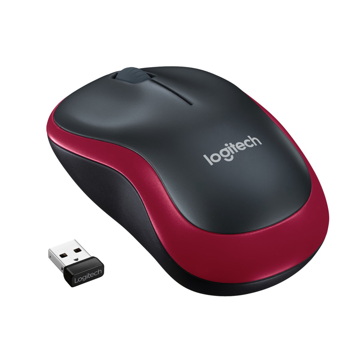 Logitech M185 Wi-Fi Nano USB Kırmızı Mouse [910-002237]