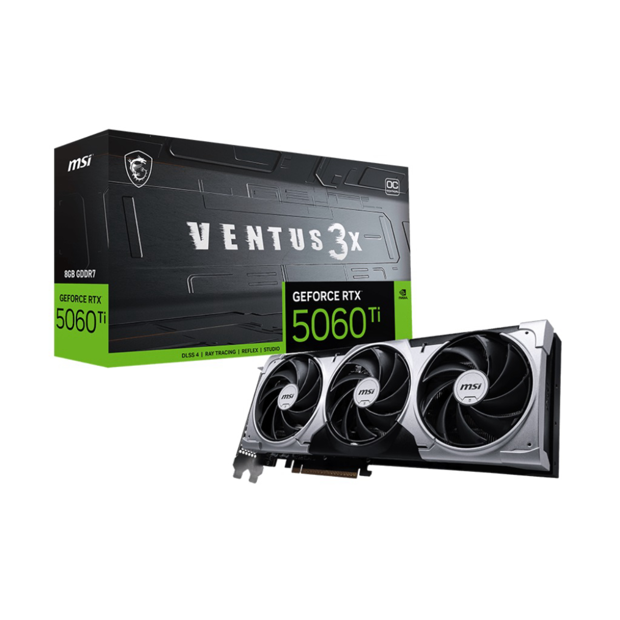 MSI 8GB GEFORCE RTX 5060 TI 8G VENTUS 3X OC GDDR7 [128Bit] PCIE 5.0 HDMI 3xDP