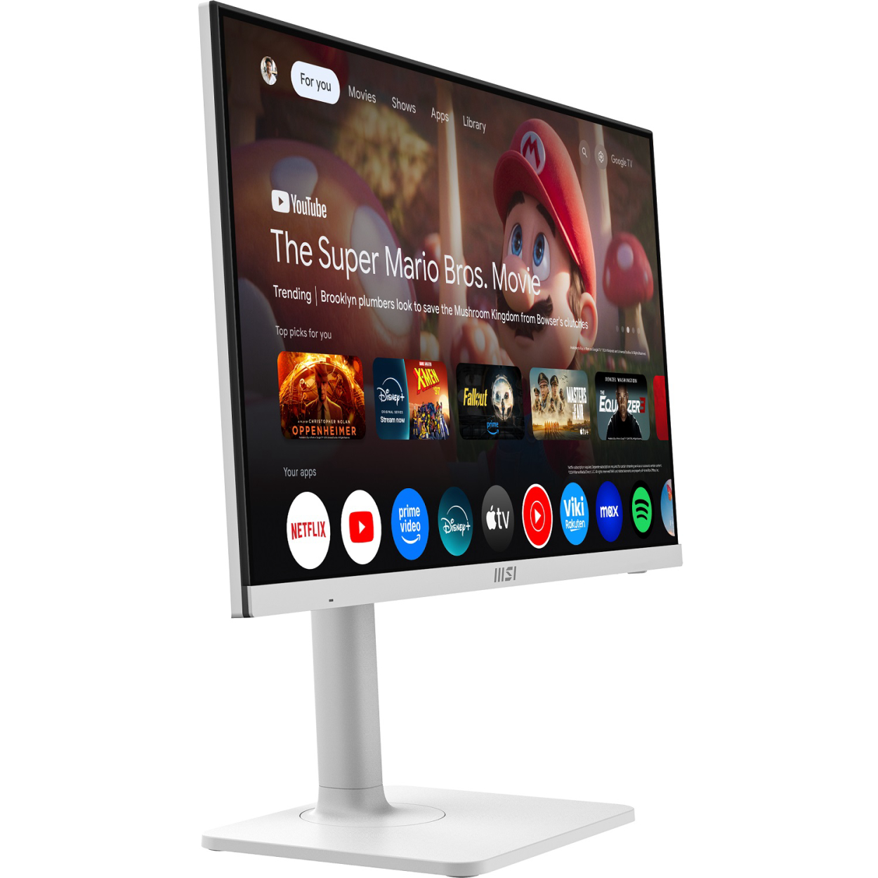 27" MSI MODERN MD272UPSW 4ms 60Hz 3840x2160 IPS HDMI DP Type-C Pivot Beyaz Monit