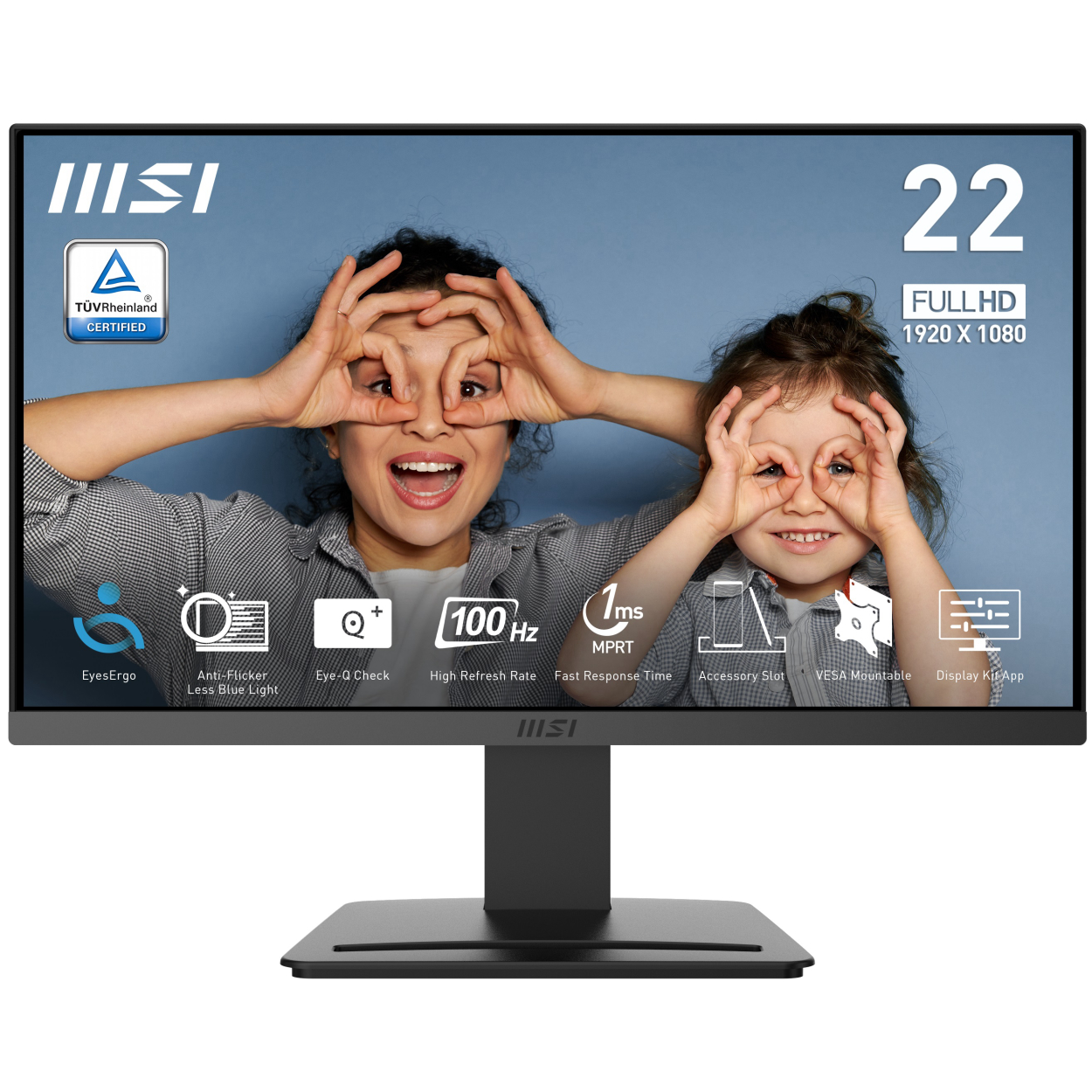 21.45" MSI PRO MP223 E2 1ms 100Hz FHD HDMI DP VA Flat Monitör