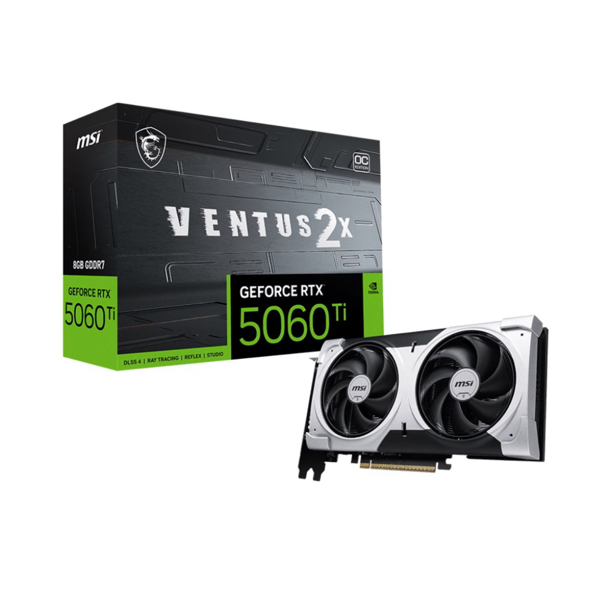MSI 8GB GEFORCE RTX 5060 TI 8G VENTUS 2X OC PLUS GDDR7 [128Bit] PCIE 5.0 HDMI 3x