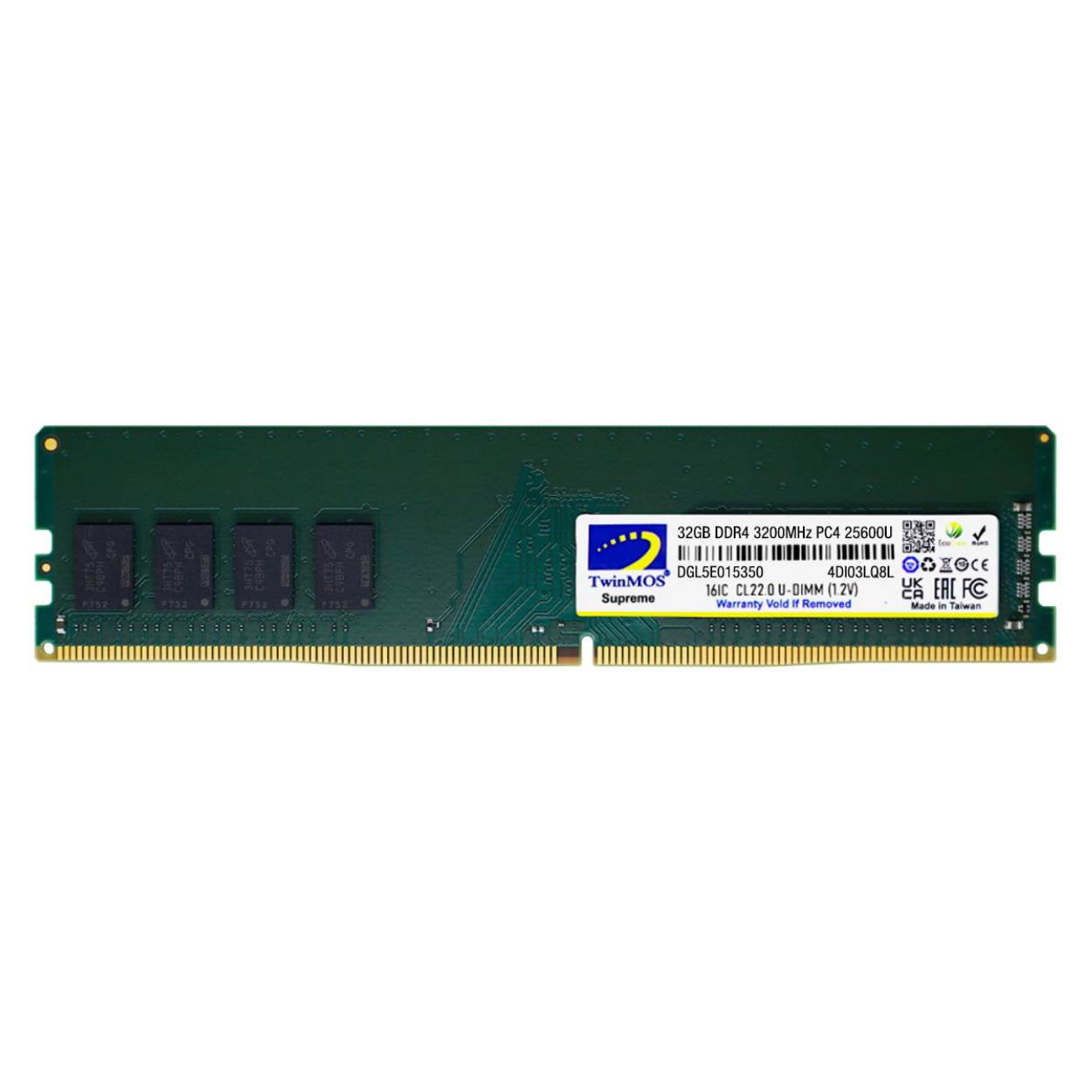 Twinmos 32GB 3200Mhz DDR4 Kutulu PC Bellek (MDD432GB3200DWO)