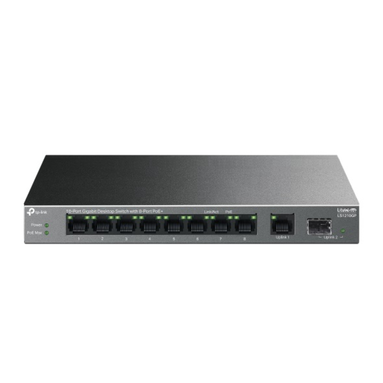 Tp-Link 10Port LS1210GP Gigabit 8xPoE Desktop Yönetilemez Switch