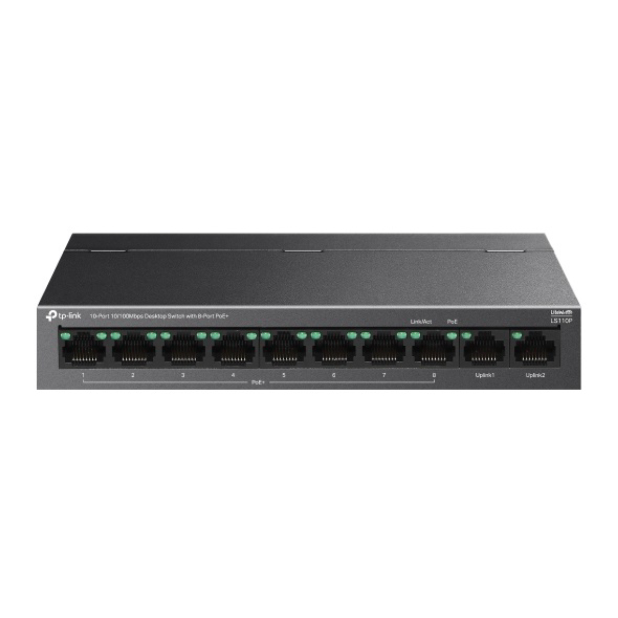 Tp-Link 10Port LS110P 10/100 8xPoE Desktop Yönetilemez Switch