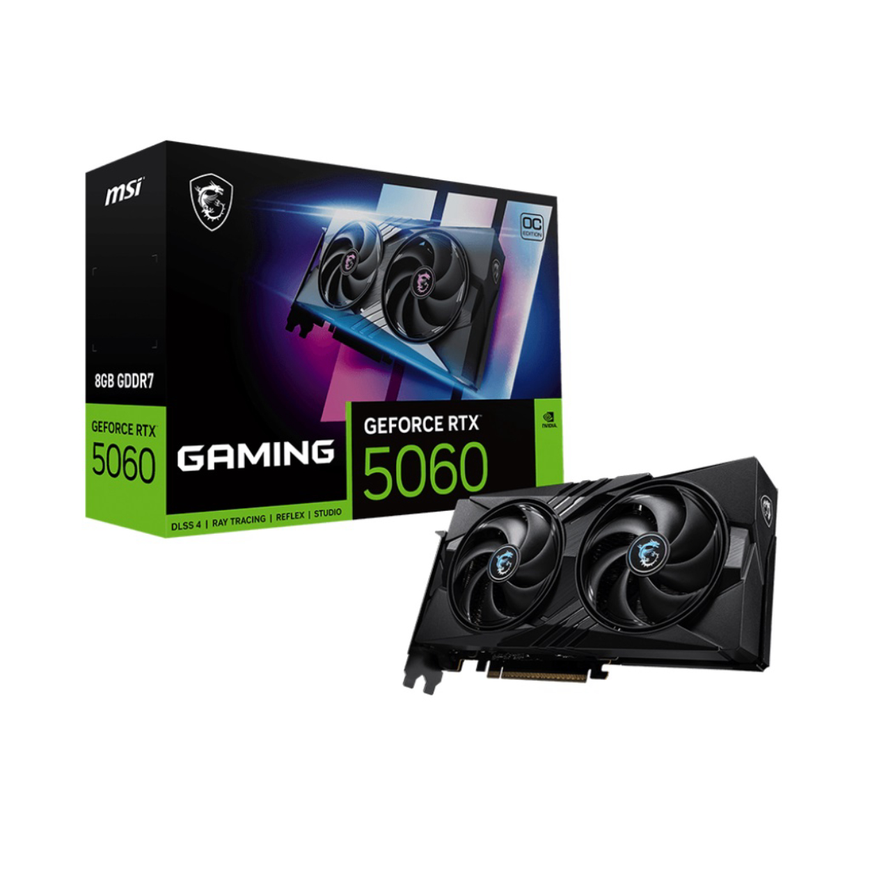 MSI 8GB GEFORCE RTX 5060 8G GAMING OC GDDR7 [128bit]  PCIE 5.0 1xHDMI 3xDP