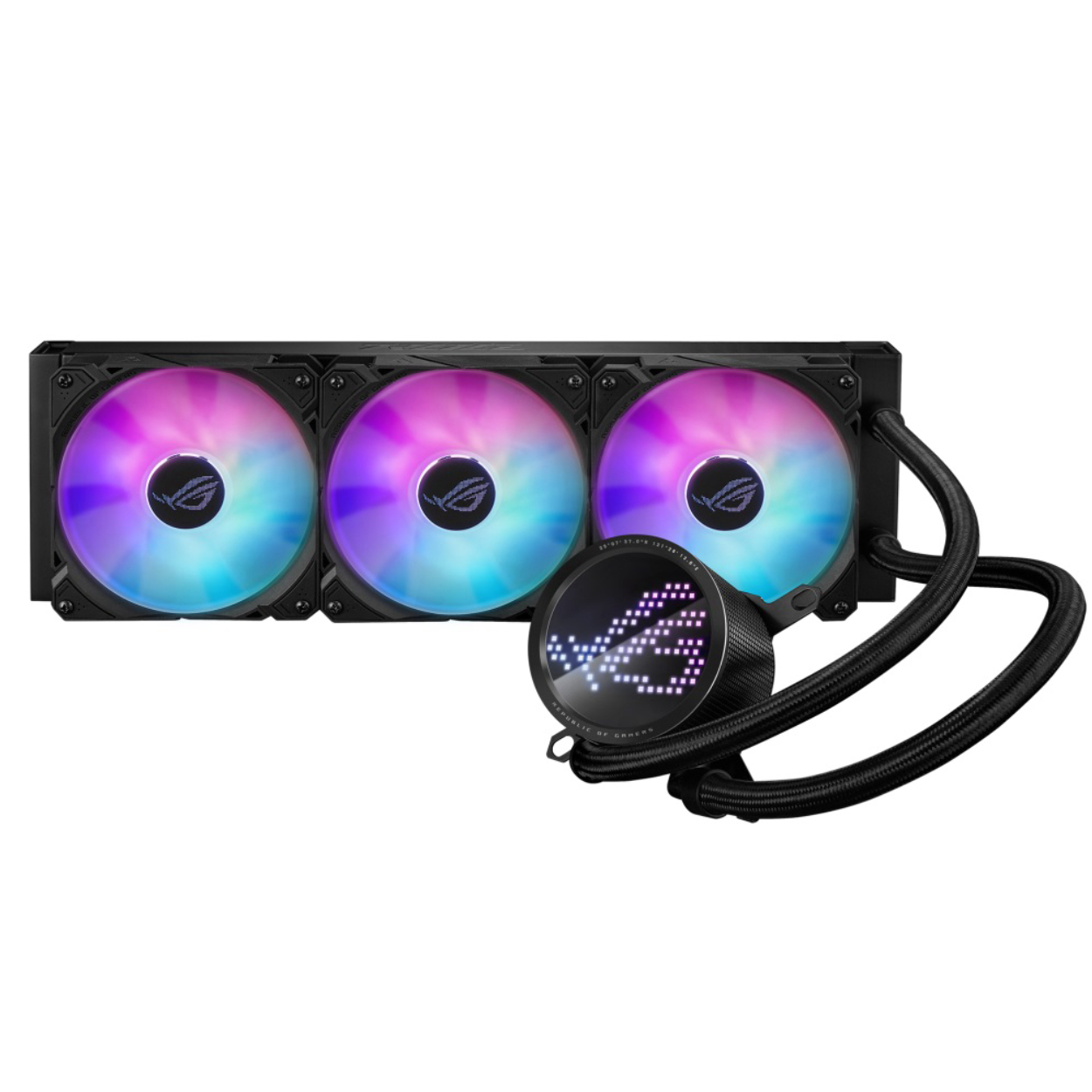 Asus ROG RYUO III 360 ARGB Anime Matrix Led Ekranlı İşlemci Sıvı Soğutucu Siyah