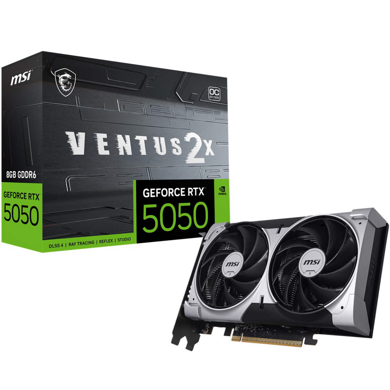 MSI 8GB GEFORCE RTX 5050 8G VENTUS 2X OC GDDR6 [128Bit]  PCIE 5.0 1xHDMI 3xDP