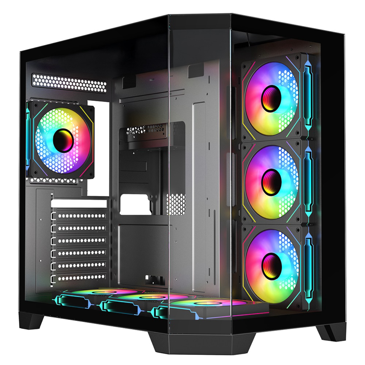 Frisby 850W 80+Bronze 7x12cm RGB Fan SeaView ATX Gaming Kasa [FC-9550G]