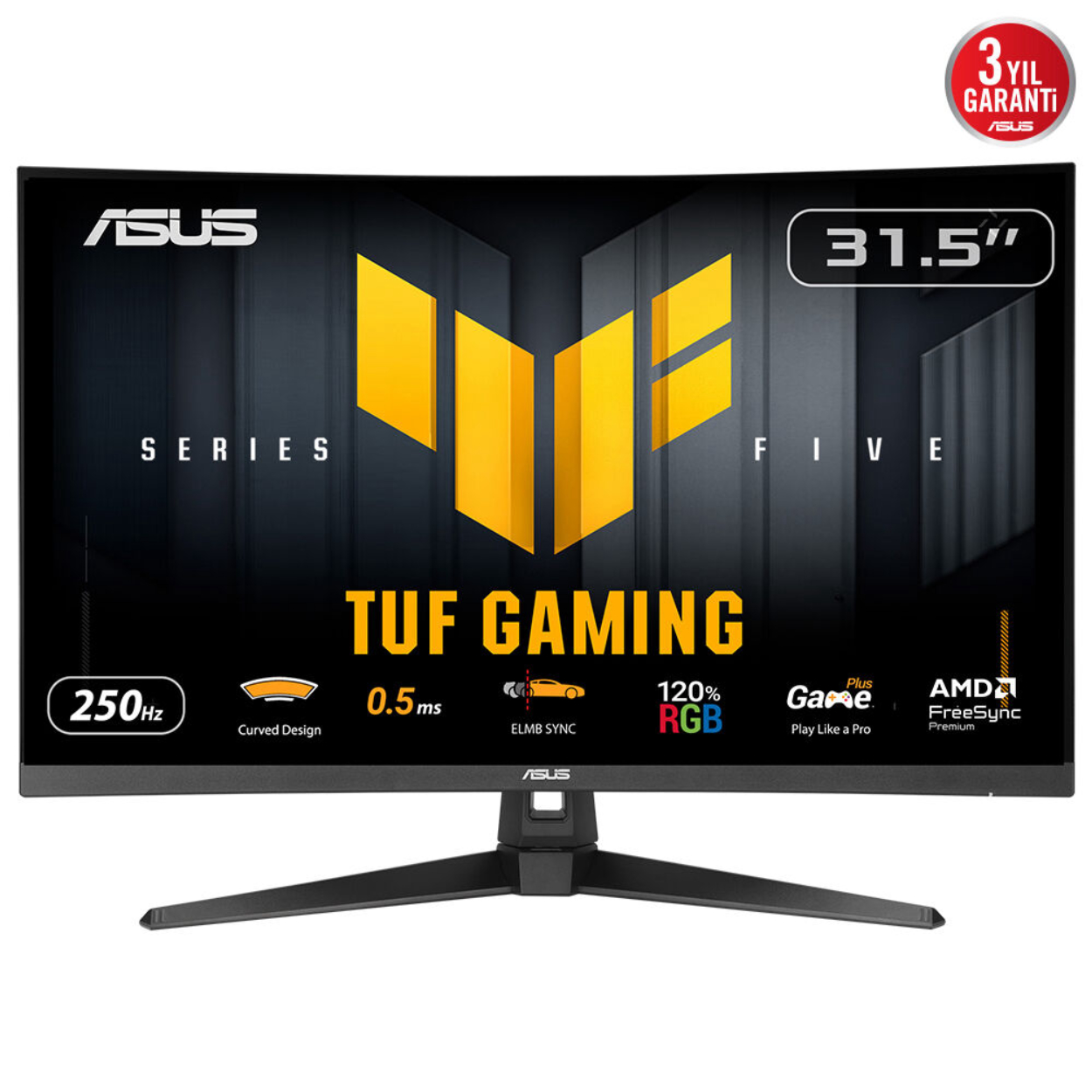 31.5" Asus VG32VQM5B 0.5ms 250Hz VA HDMI DP Vesa Siyah Curved Monitör