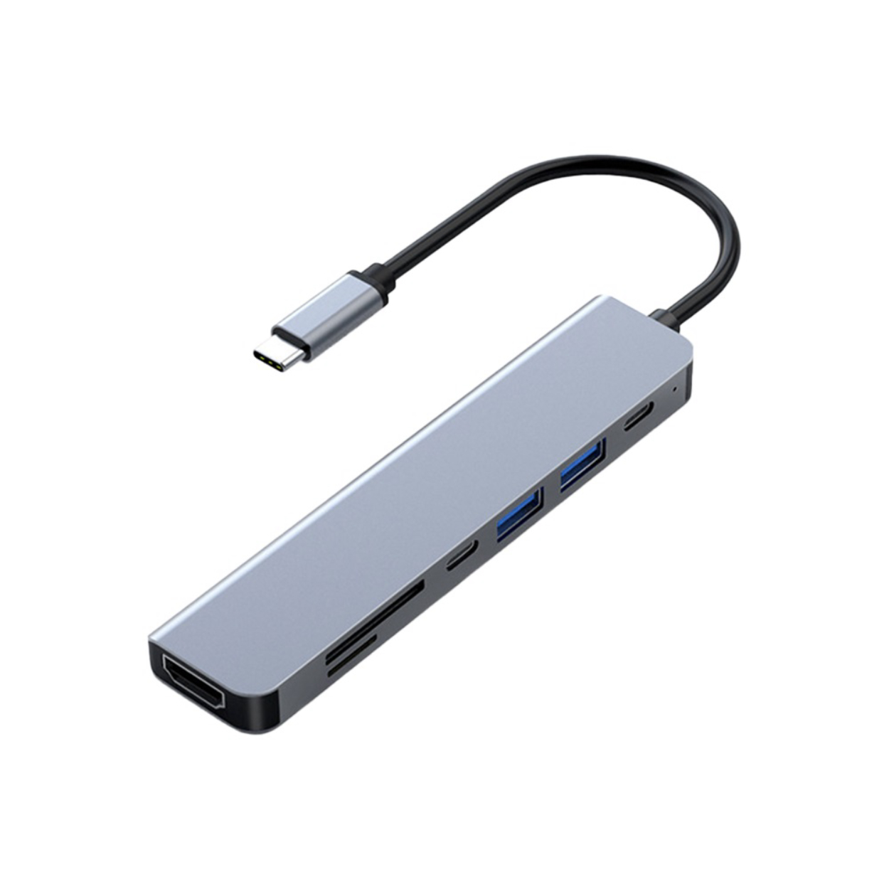 Frisby FA-7684C Type-C - 7 in1 USB-C+HDMI+SD/TF+USB3.0+PD+USB-C  Çevirici