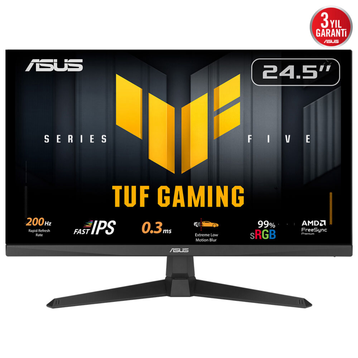 24.5" Asus TUF GAMING VG259Q5A 0.3ms 200Hz IPS DP HDMI MM Vesa Monitör