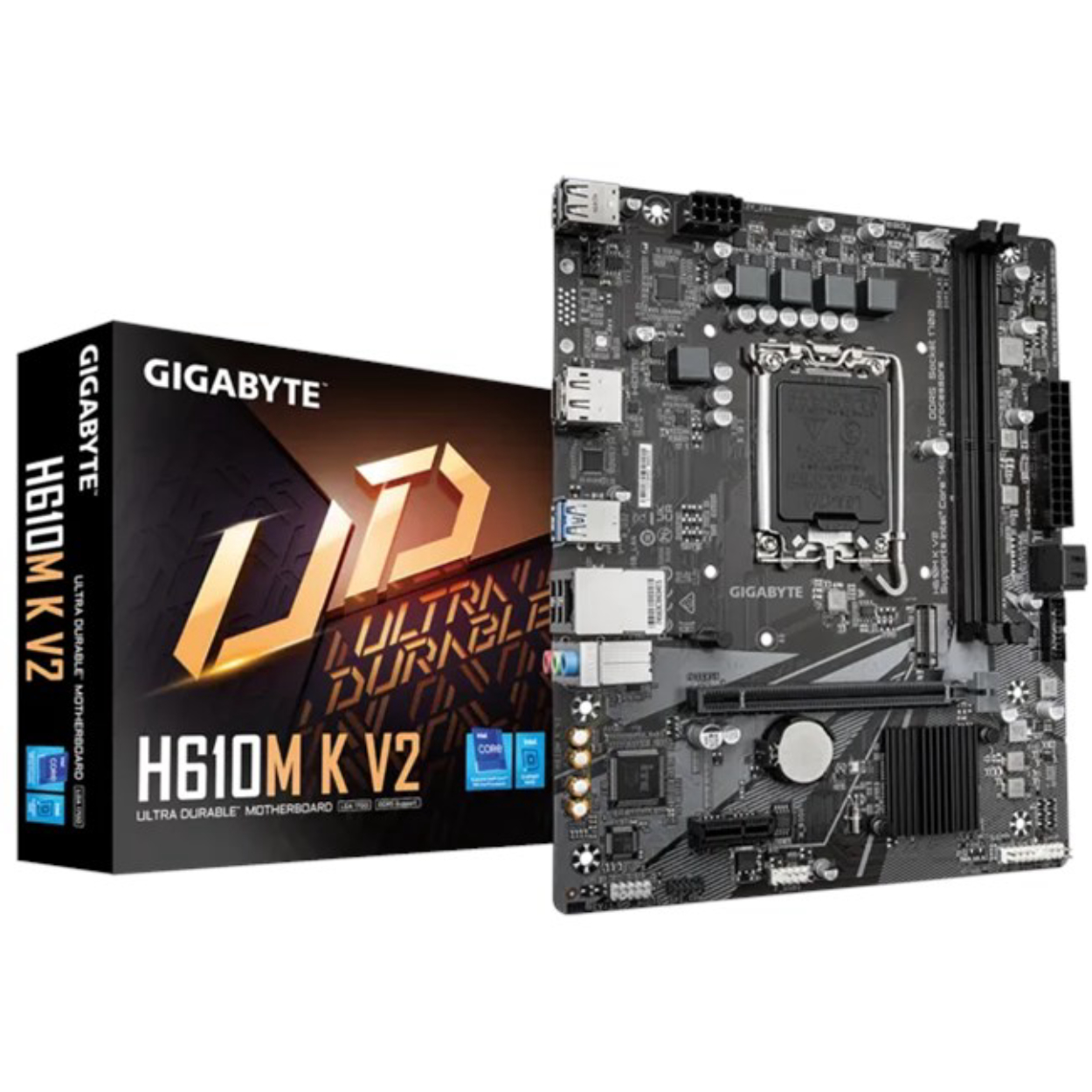 Gigabyte H610M-K-V2  DDR5 5600 1700P Ses+GLan HDMI DP M2 USB3.2 mATX