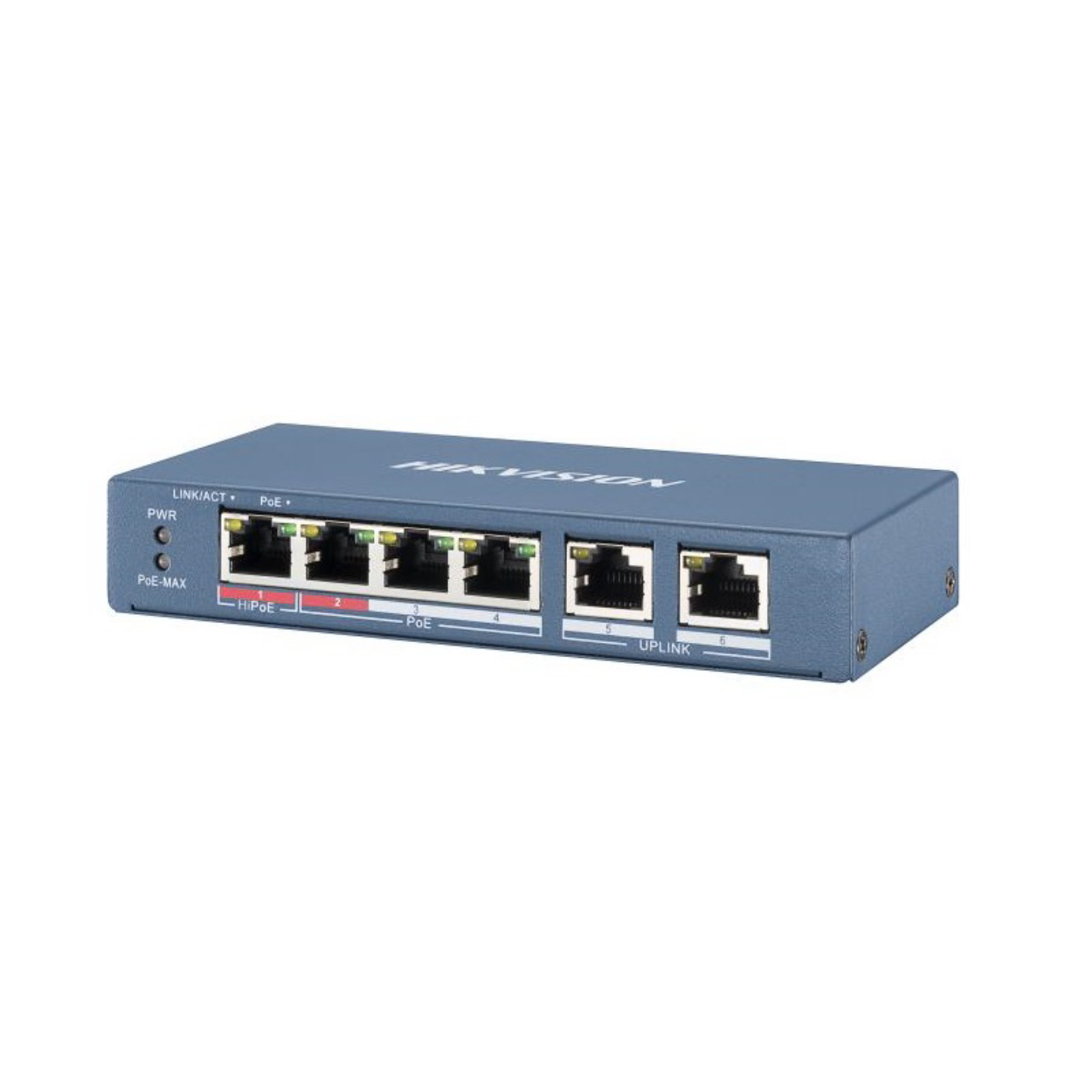 Hikvision DS-3E0106HP-E 4Port 10/100 Yönetilemez PoE 60W Switch