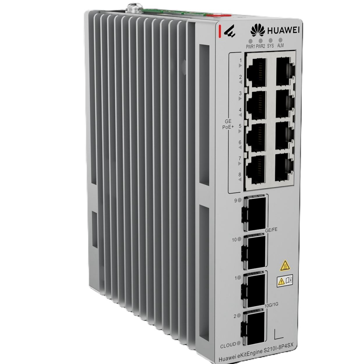 Huawei eKit S210I-8P4SX 8*GE, 2*GE + 2*10GE Sfp+ 240W Poe+ Industrial Switch
