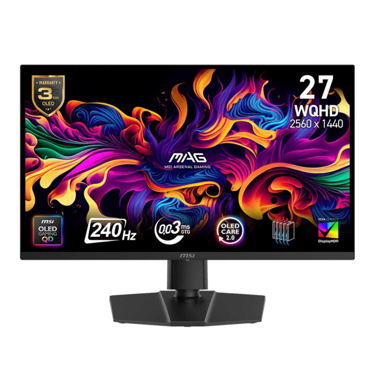 26.5" MSI MAG 273QP QD-OLED X24 0.03ms 240Hz 2560x1440 2xHDMI DP Flat Gaming Mon