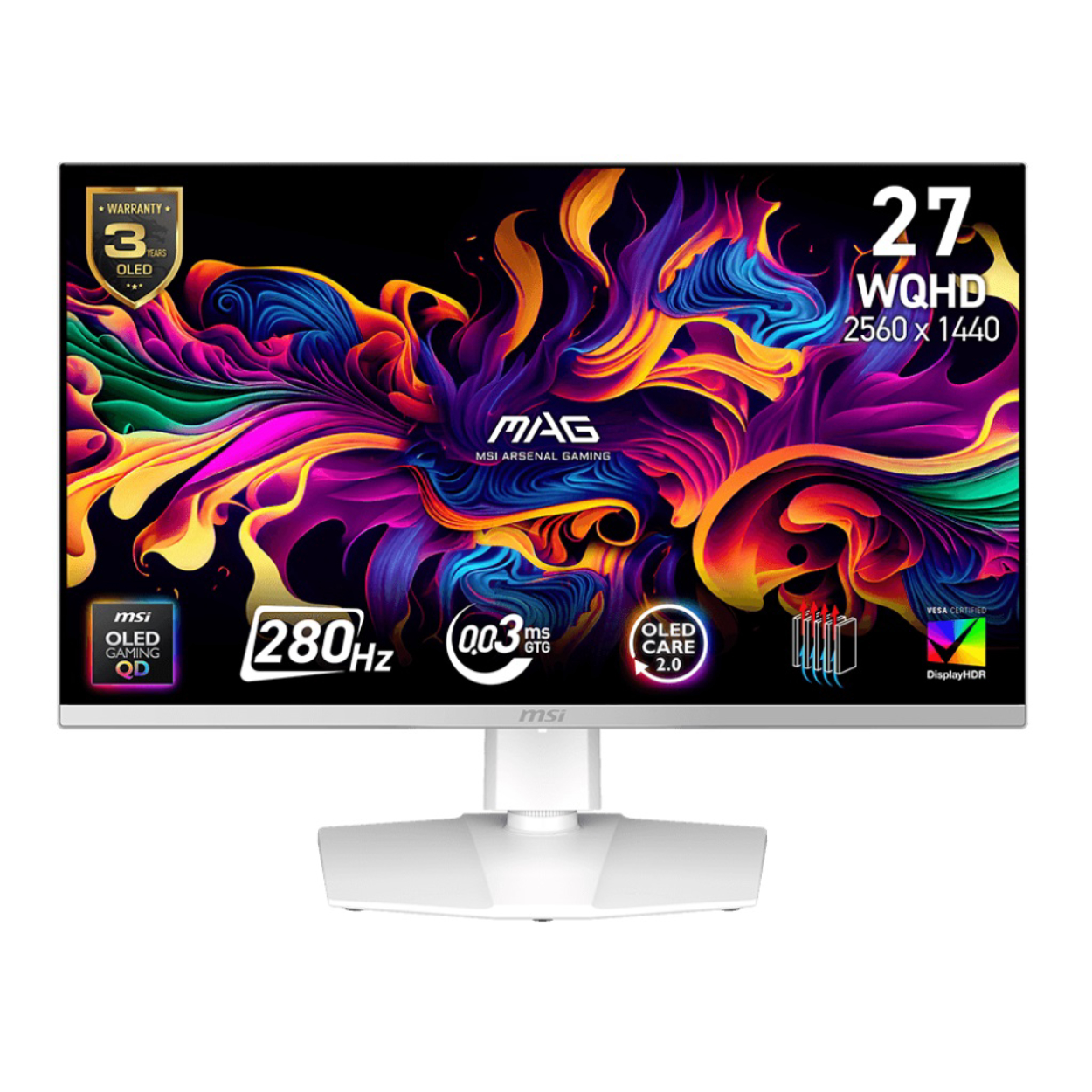 26.5" MSI MAG 272QPW QD-OLED X28  0.03ms 280Hz 2560x1440 HDMI DP Pivot Gaming Mo