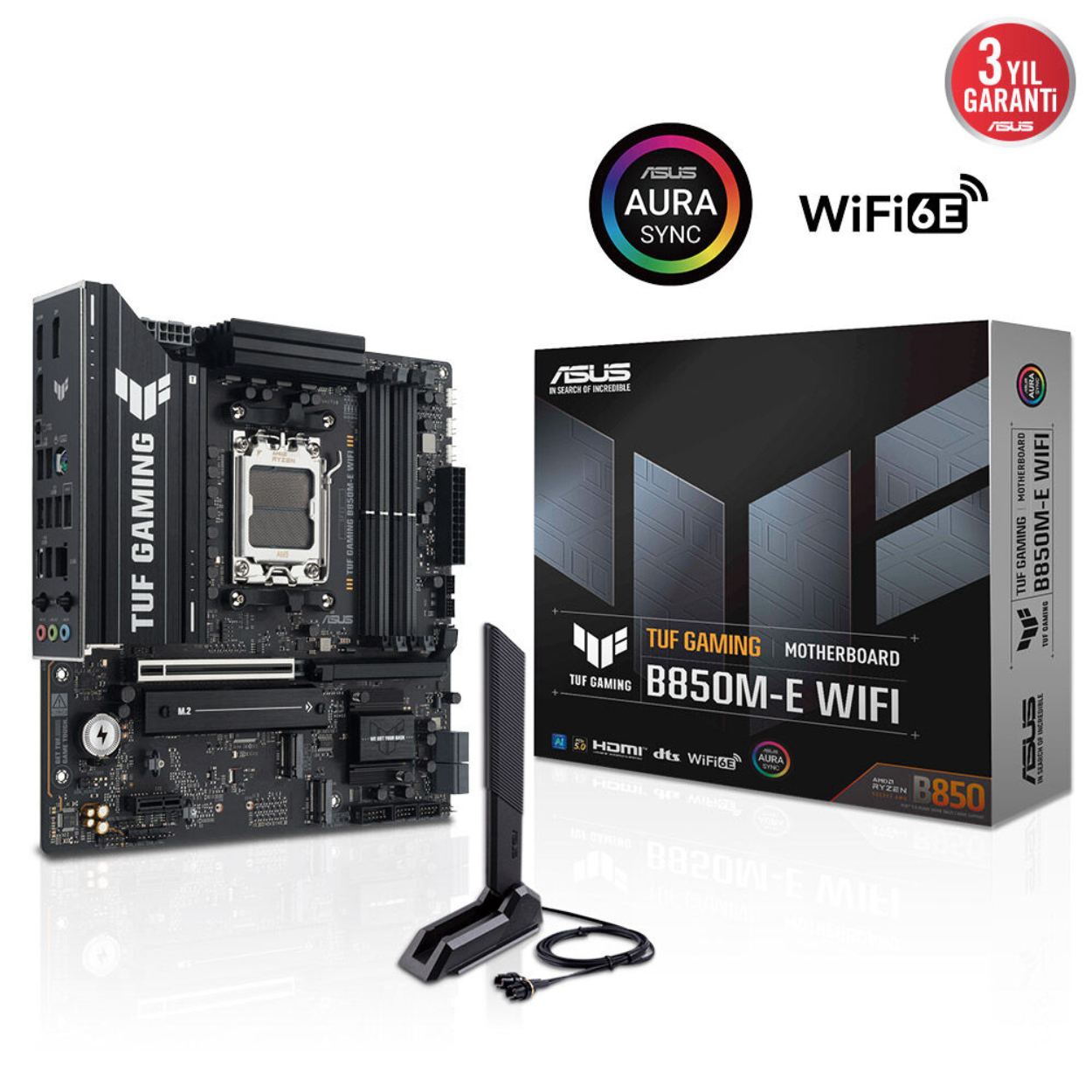 Asus TUF GAMING B850M-E WIFI AM5 DDR5 8000(OC) USB 3xM2 HDMI DP Gbit mATX