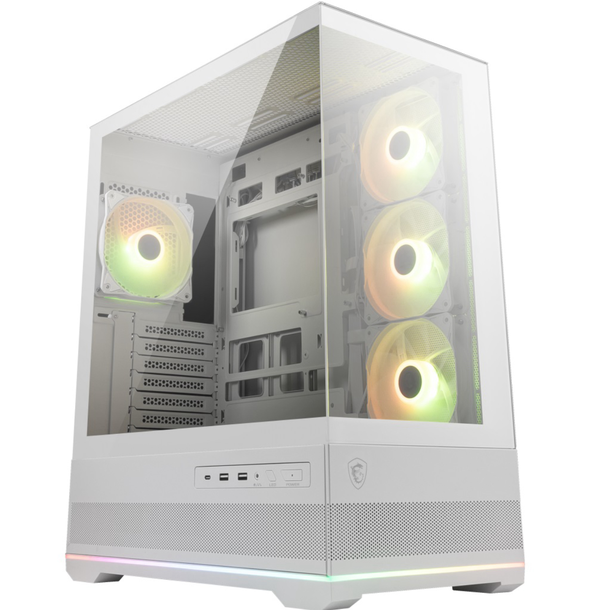 MSI MAG PANO 110R PZ WHITE 4x120mm Fan Temperli Cam PSU Yok ATX Panoramik