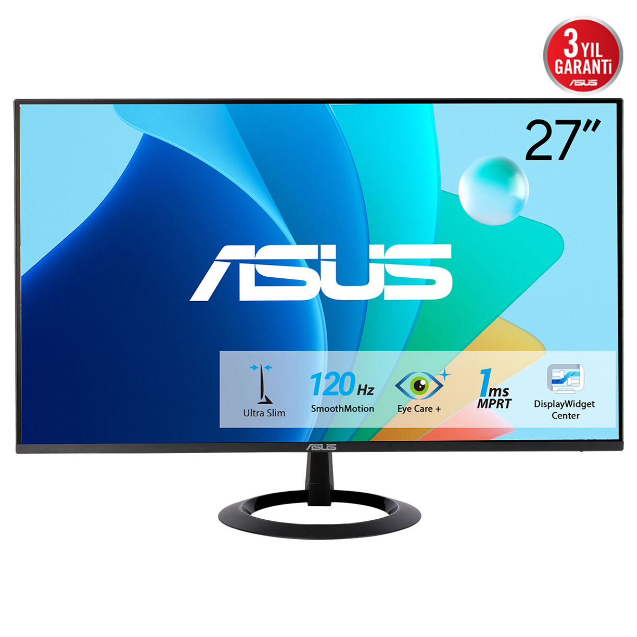27" Asus VZ279HG 1ms 120Hz IPS VGA HDMI Vesa Monitör