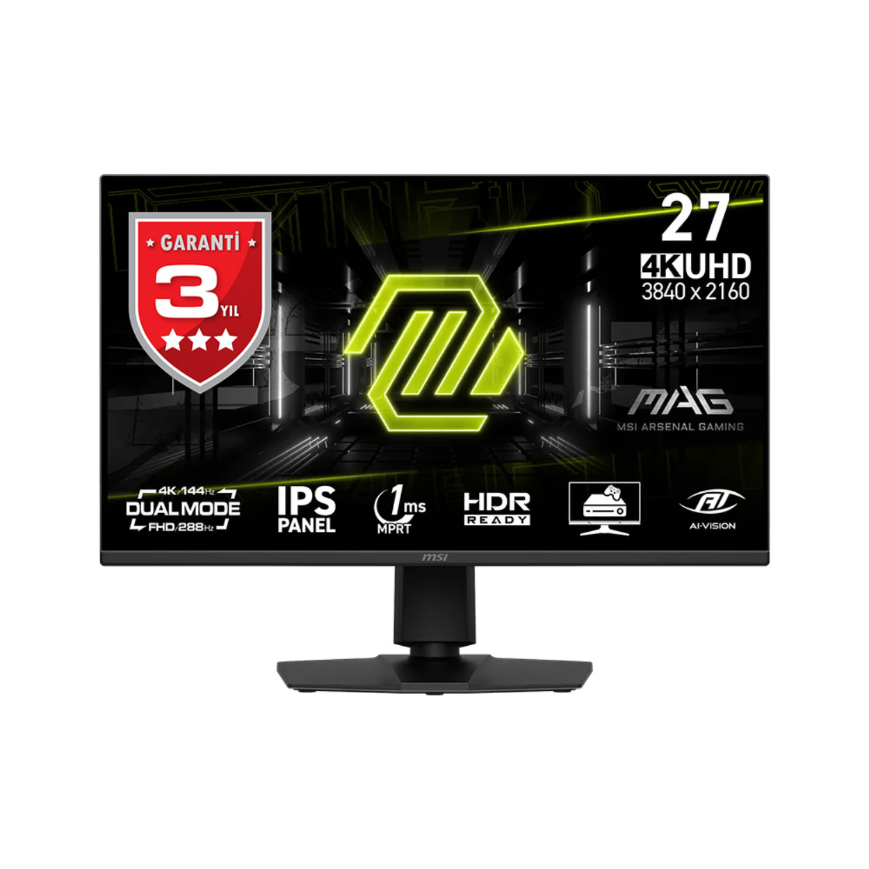 27" MSI MAG 275UPD E14 1ms 144Hz 3840x2160 IPS 2xHDMI DP Flat Gaming Monitör