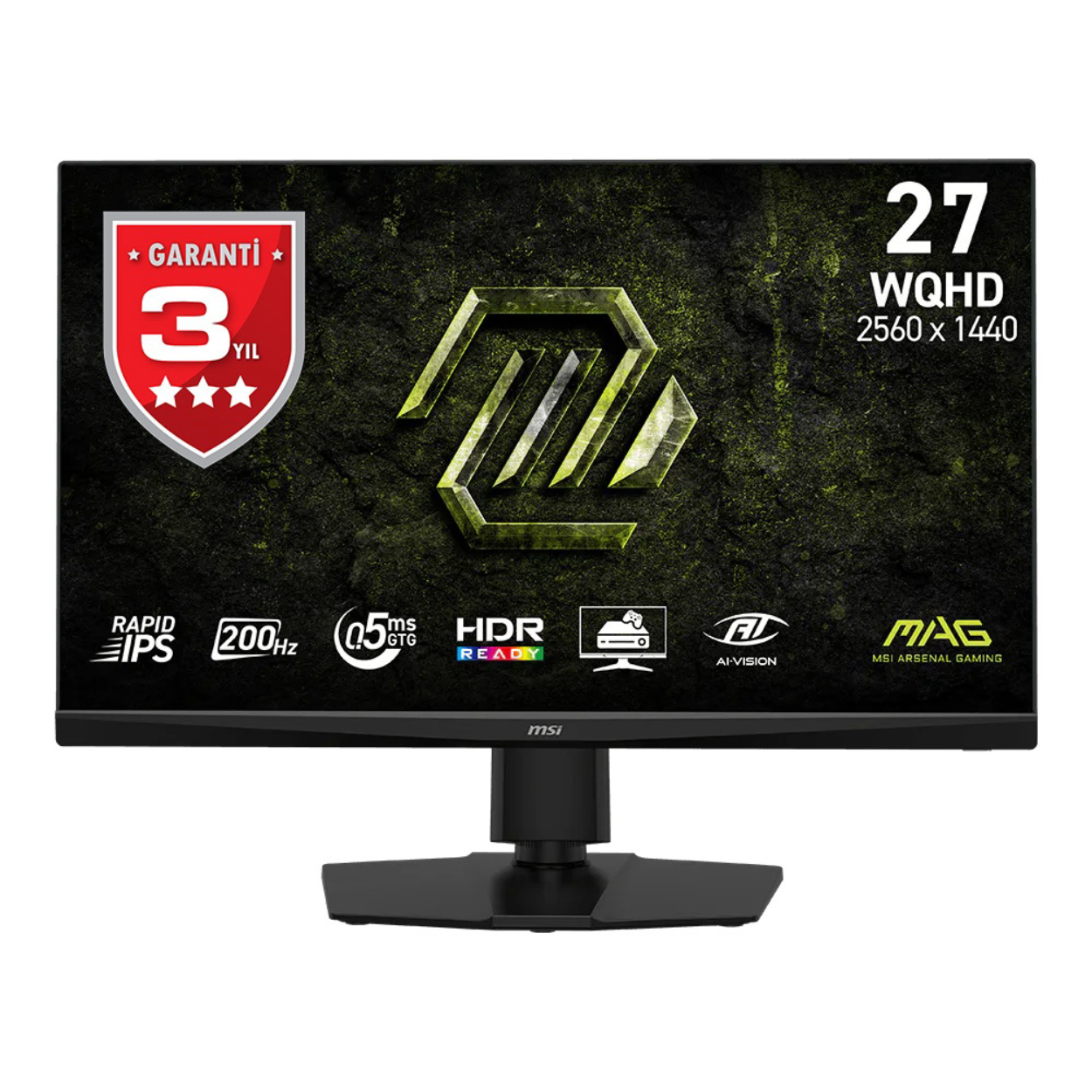 27" MSI MAG 272QPF E20 0.5ms 200Hz 2560x1440 IPS 2xHDMI DP Flat Pivot Gaming Mon