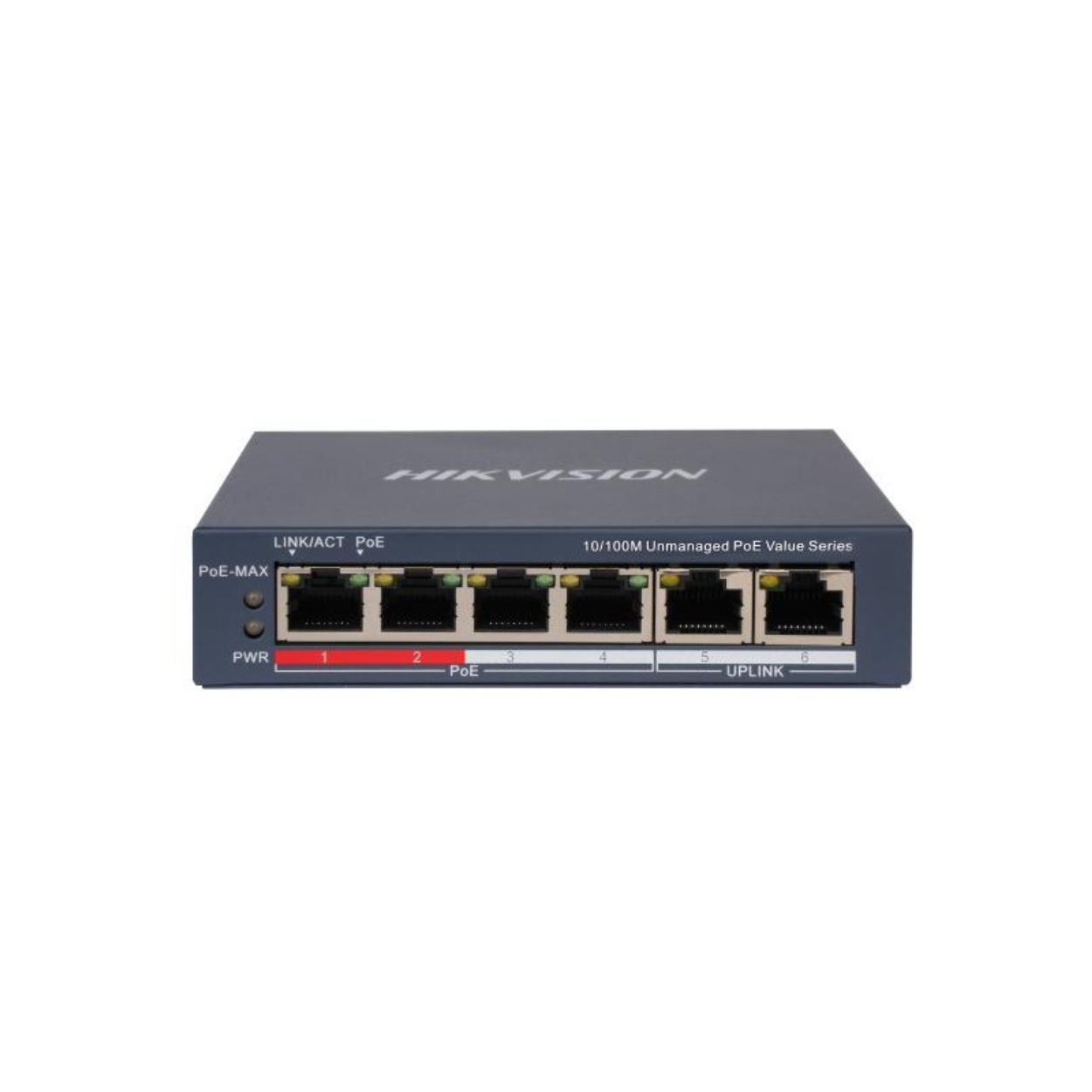 Hikvision DS-3E0106P-E/M(B) 4Port 10/100 Yönetilemez Poe 45W Switch