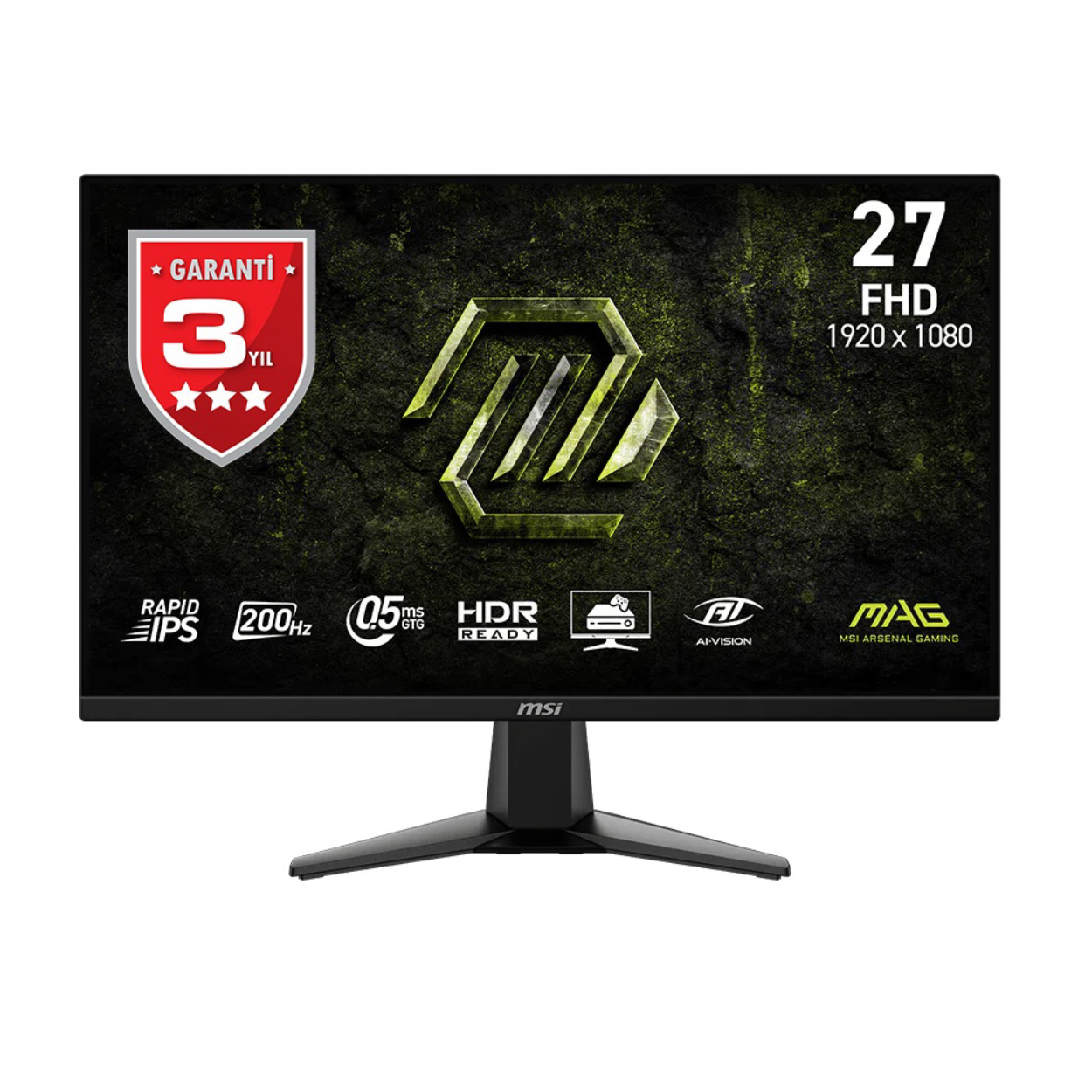 27" MSI MAG 275F E20 0.5ms 200Hz FHD IPS HDMI DP Flat Gaming Monitör