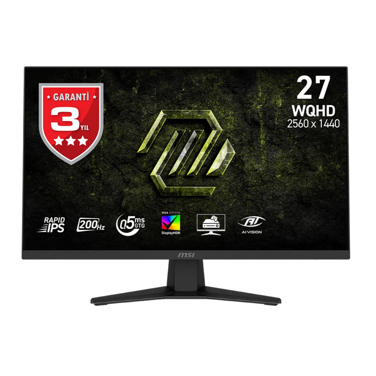 27" MSI MAG 274QF E20 0.5ms 200Hz 2560x1440 2xHDMI DP IPS Flat Gaming Monitör