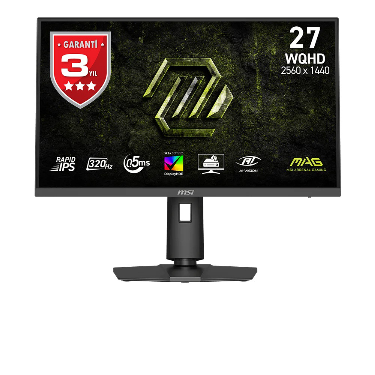 27" MSI MAG 274QPF X32 0.5ms 320Hz 2560x1440 2xHDMI DP IPS Pivot Gaming Monitör
