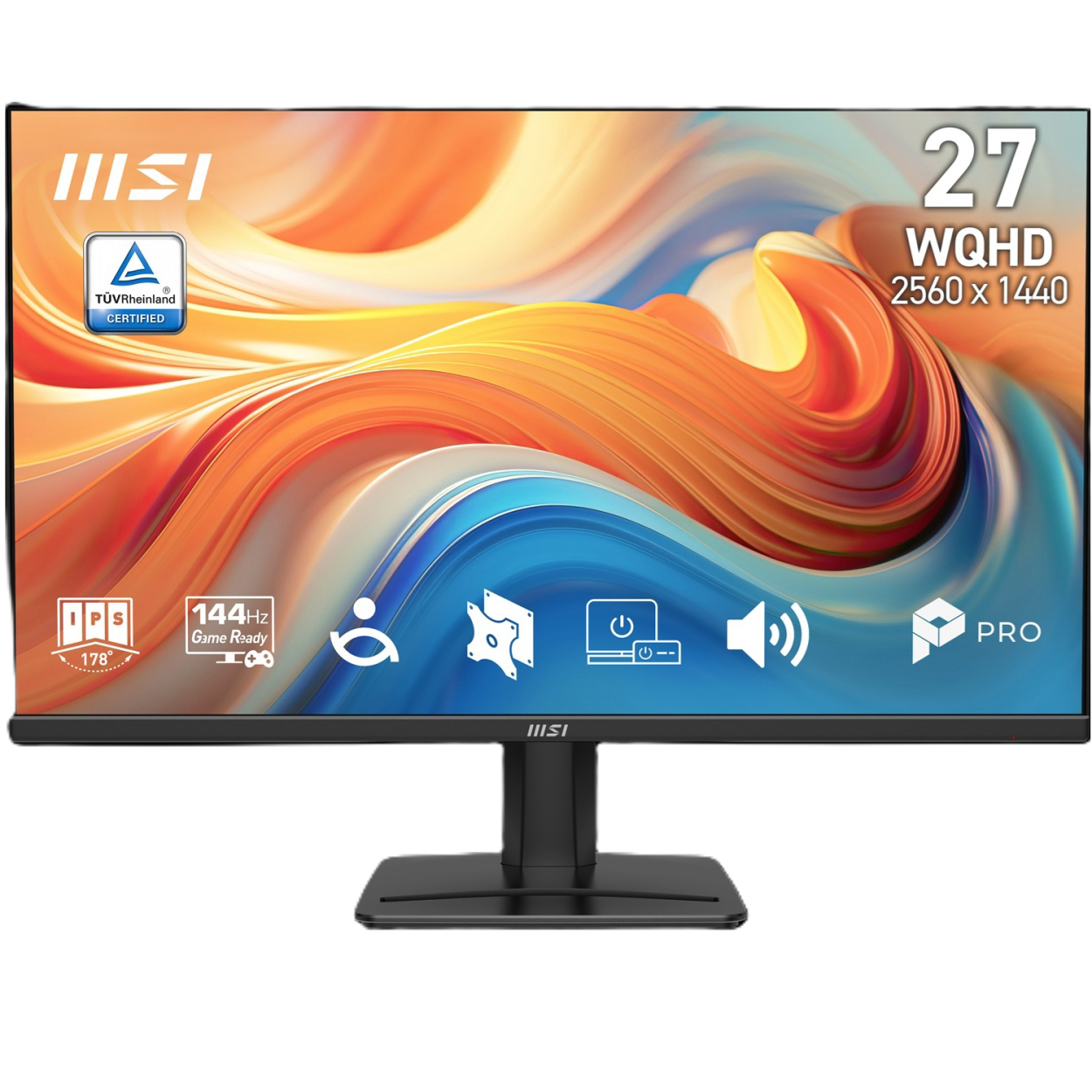 27" MSI PRO MP275Q E14 1ms 144Hz 2560x1440 IPS 2xHDMI DP Siyah Pivot Monitör