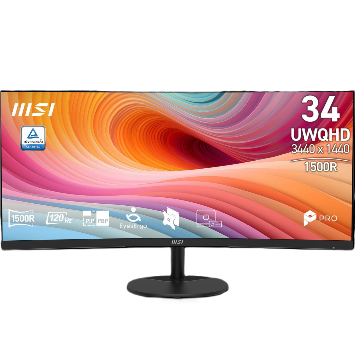 34" MSI PRO MP341CQ E12 1ms 120Hz 3440x1440 2xHDMI DP VA Curved Monitör