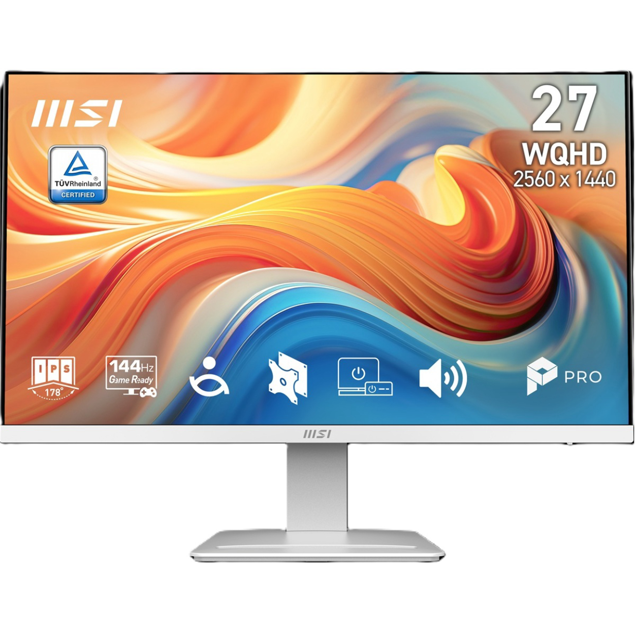 27" MSI PRO MP273QW E14 1ms 144Hz 2560x1440 IPS HDMI DP Beyaz Flat Monitör