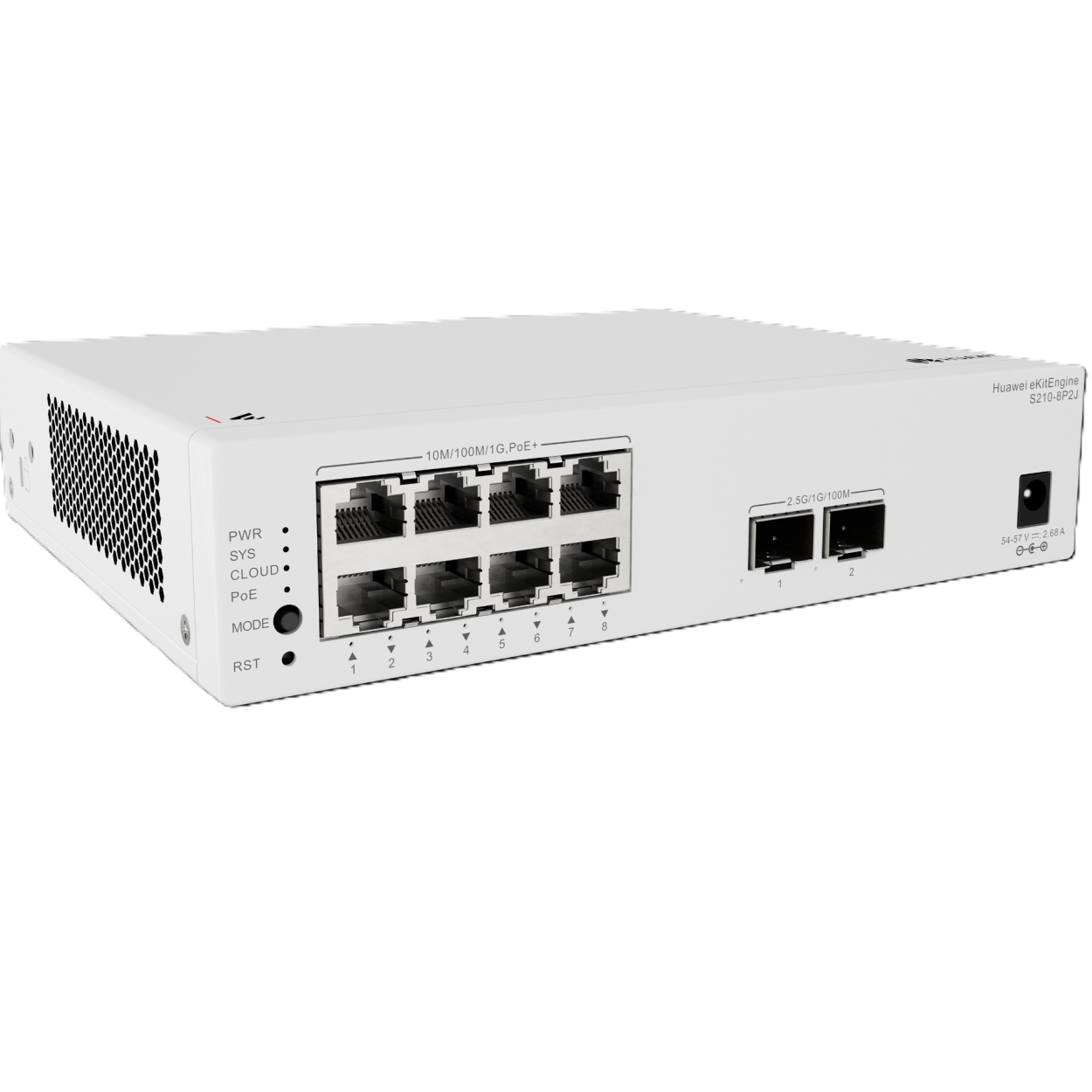 Huawei eKit S210-8P2J 8*GE 2*2.5GE Sfp 128W Poe+ Switch
