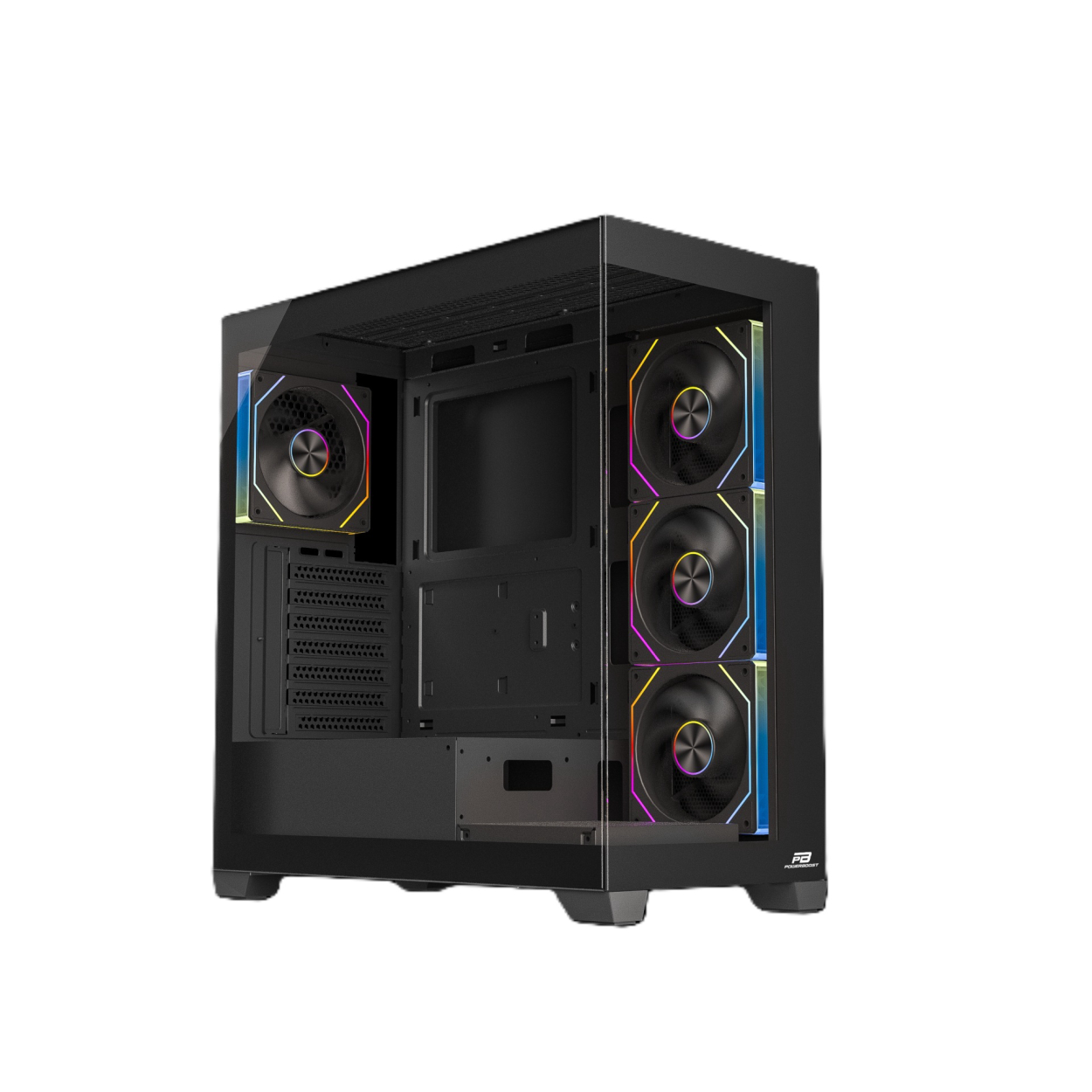 PowerBoost PB-J9030B 750W 80+ Bronze APFC 3.1 PCI-E 5.1 4xARGB PWM Fan Siyah ATX