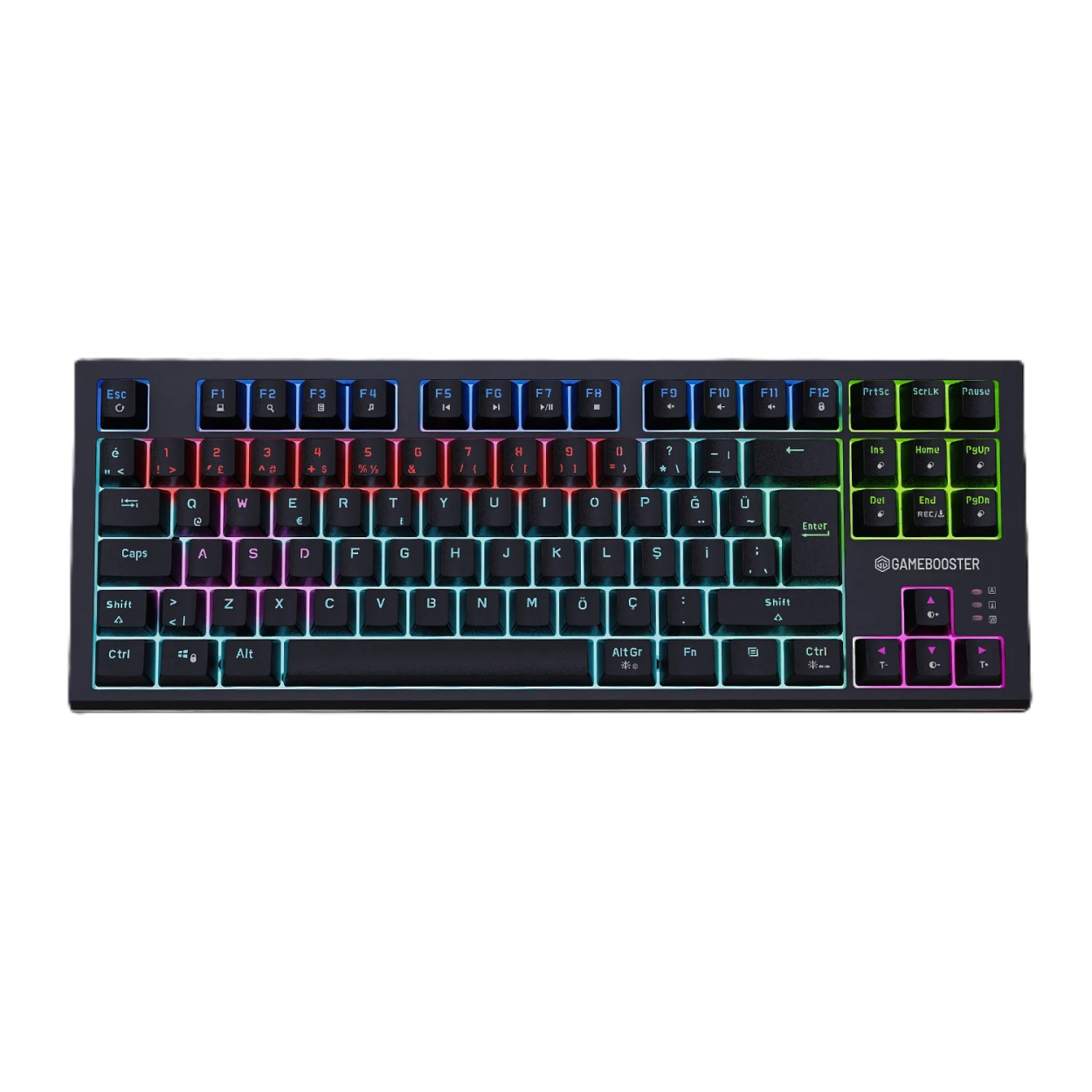 GameBooster Lumin RGB Red Switch Kablolu Siyah Mekanik Gaming Klavye