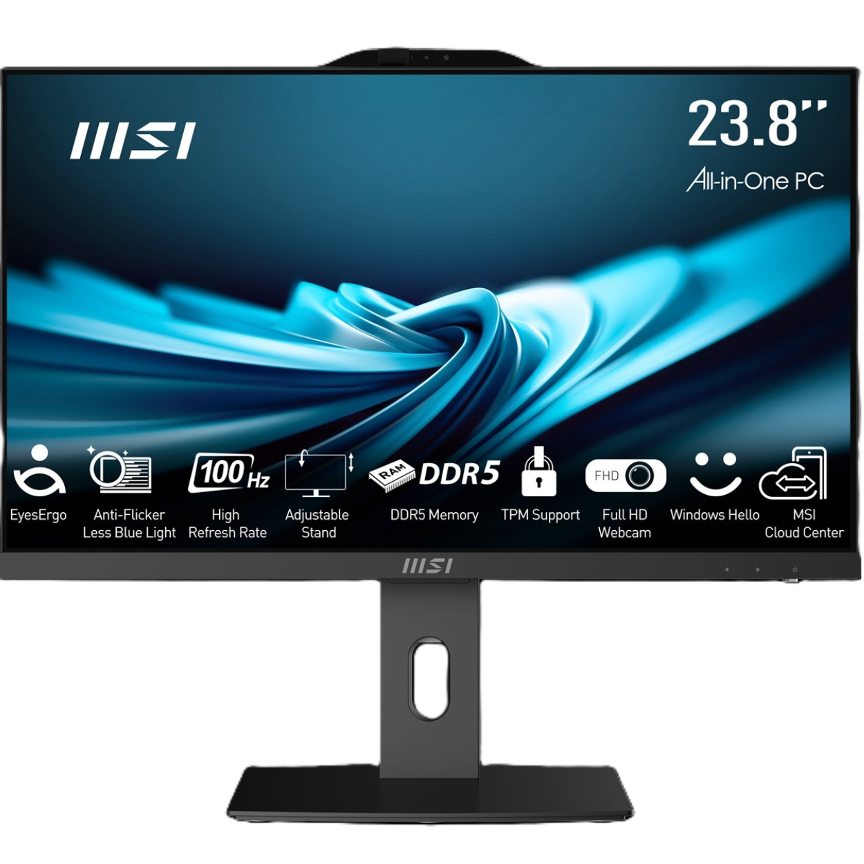 MSI PRO AP242P 14M-649XEU [i5-14400] 16GB 512GB SSD 23.8" FHD OB VGA FDos Siyah