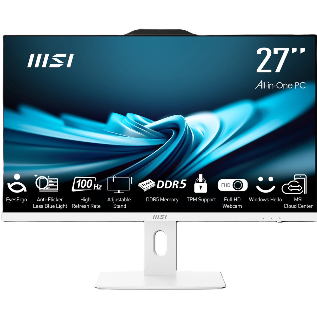 MSI PRO AP272P 14M-866XEU [i7-14700] 16GB 1TB SSD 27" FHD OB VGA FDos Beyaz