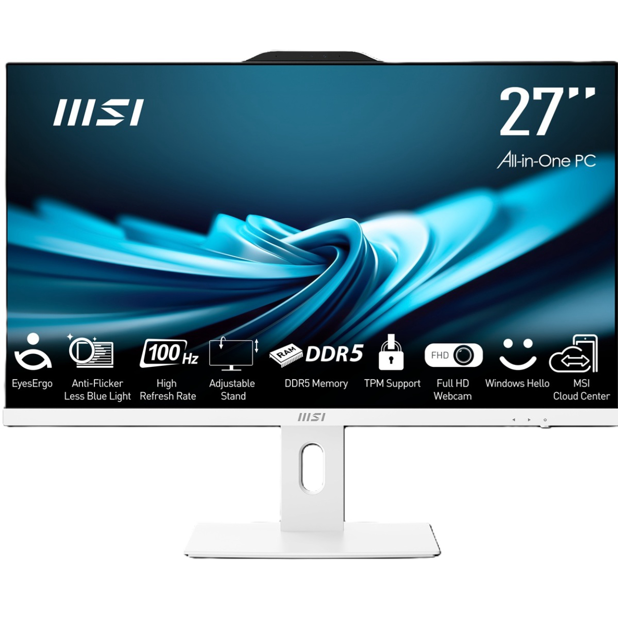 MSI PRO AP272P 14M-868XEU [i5-14400] 16GB 51GB SSD 27" FHD OB VGA FDos Beyaz