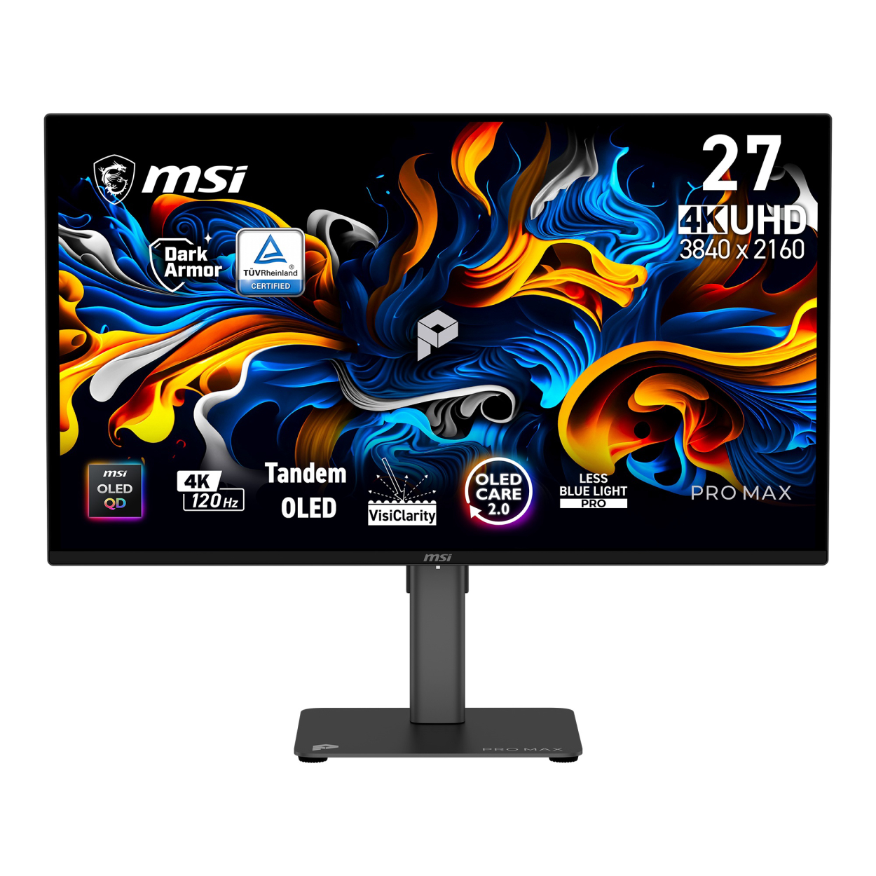 26.5" MSI PRO MAX 271UPX12G 0.03ms 120Hz 3840x2160 QD-OLED HDMI DP Type-C Pivot