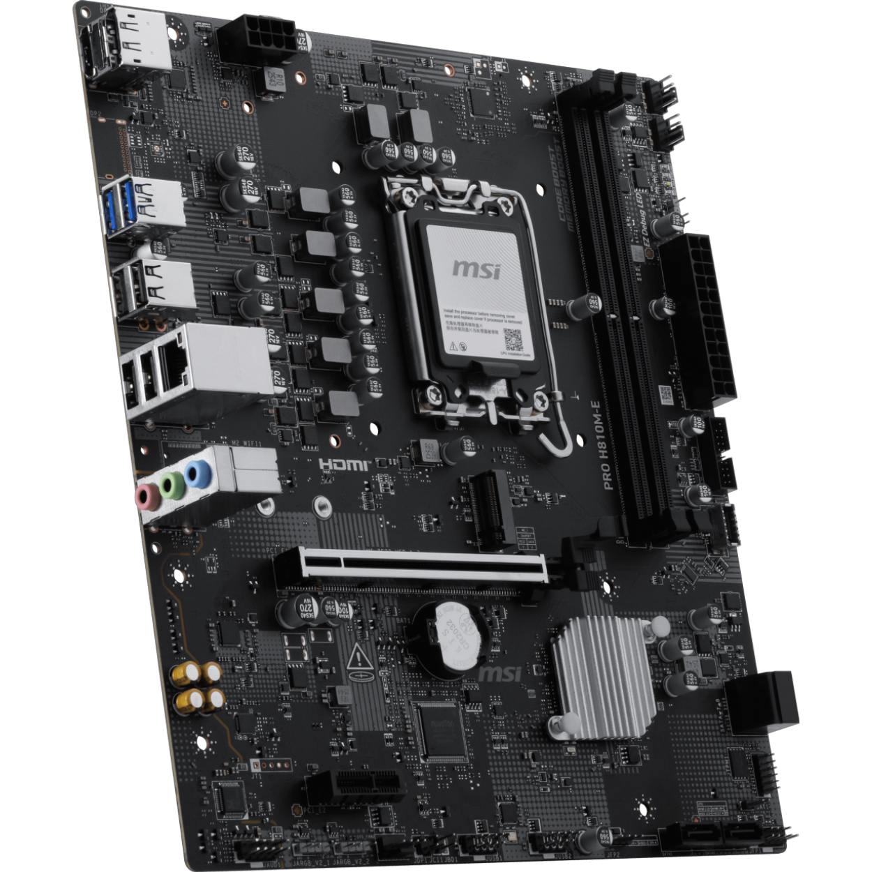 MSI PRO H810M-E DDR5 1851P DDR5 6400(OC) HDMI DP M.2 USB3.2 2.5Lan mATX