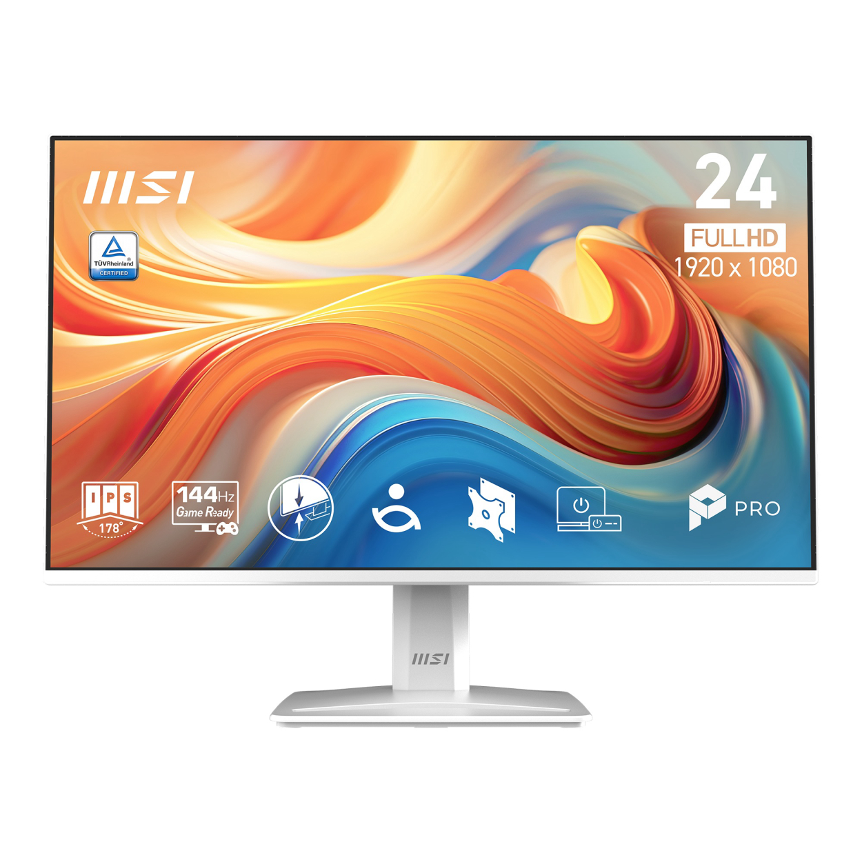 23.8" MSI PRO MP243W E14 1ms 144Hz FHD HDMI DP IPS Flat Beyaz Monitör