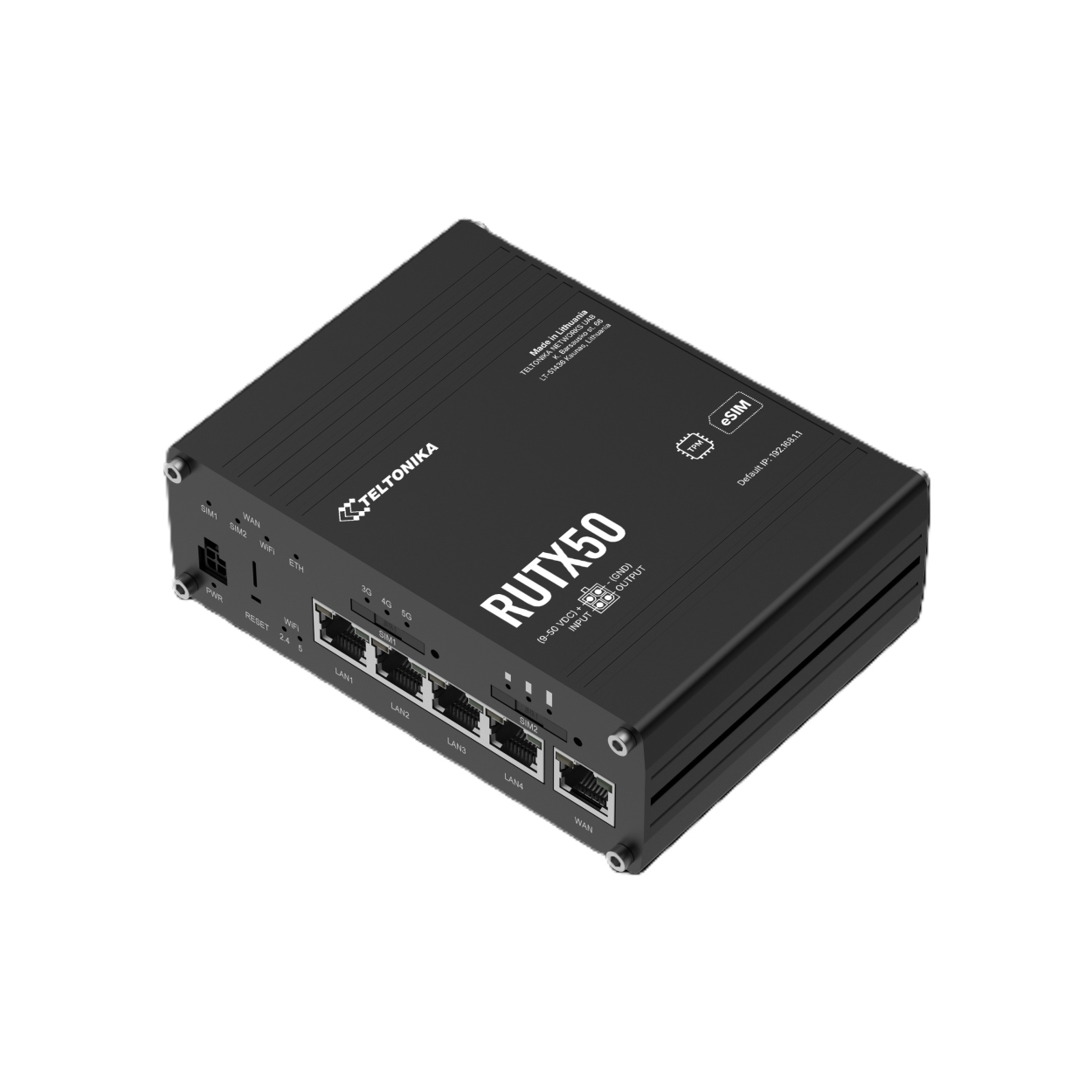 Teltonika RUTX50  5G 4G LTE Cat 20 Endüstriyel İç Ortam Router