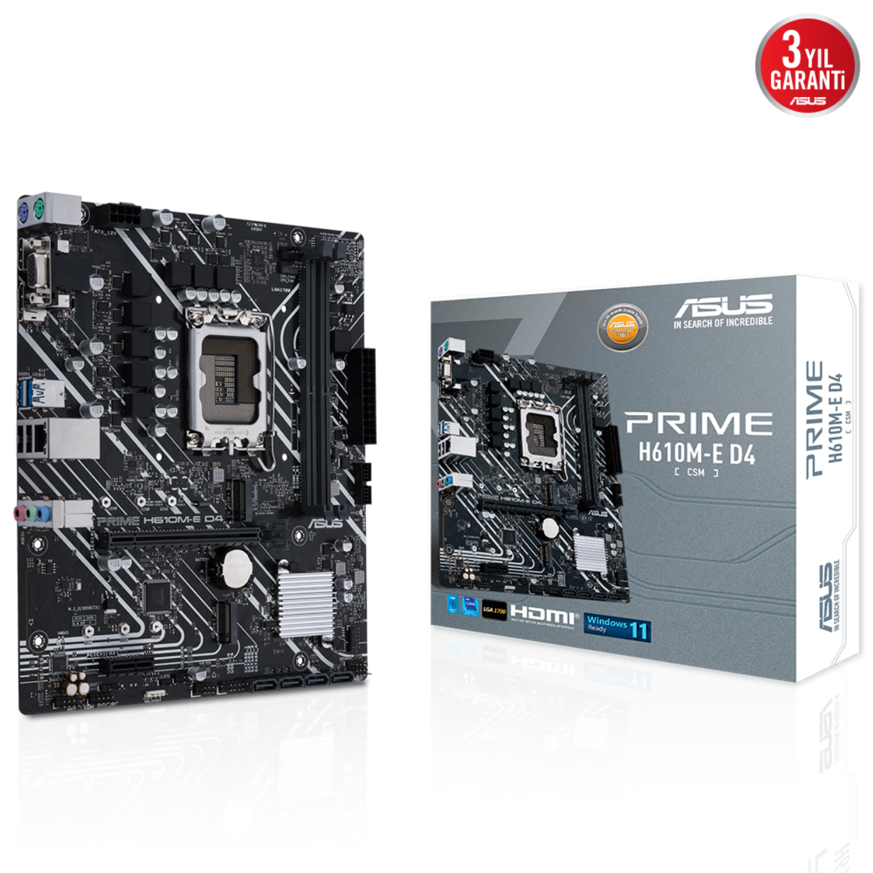 Asus PRIME H610M-E D4-CSM 1700P DDR4 3200 DP HDMI VGA 2xM2 USB3.2 mATX