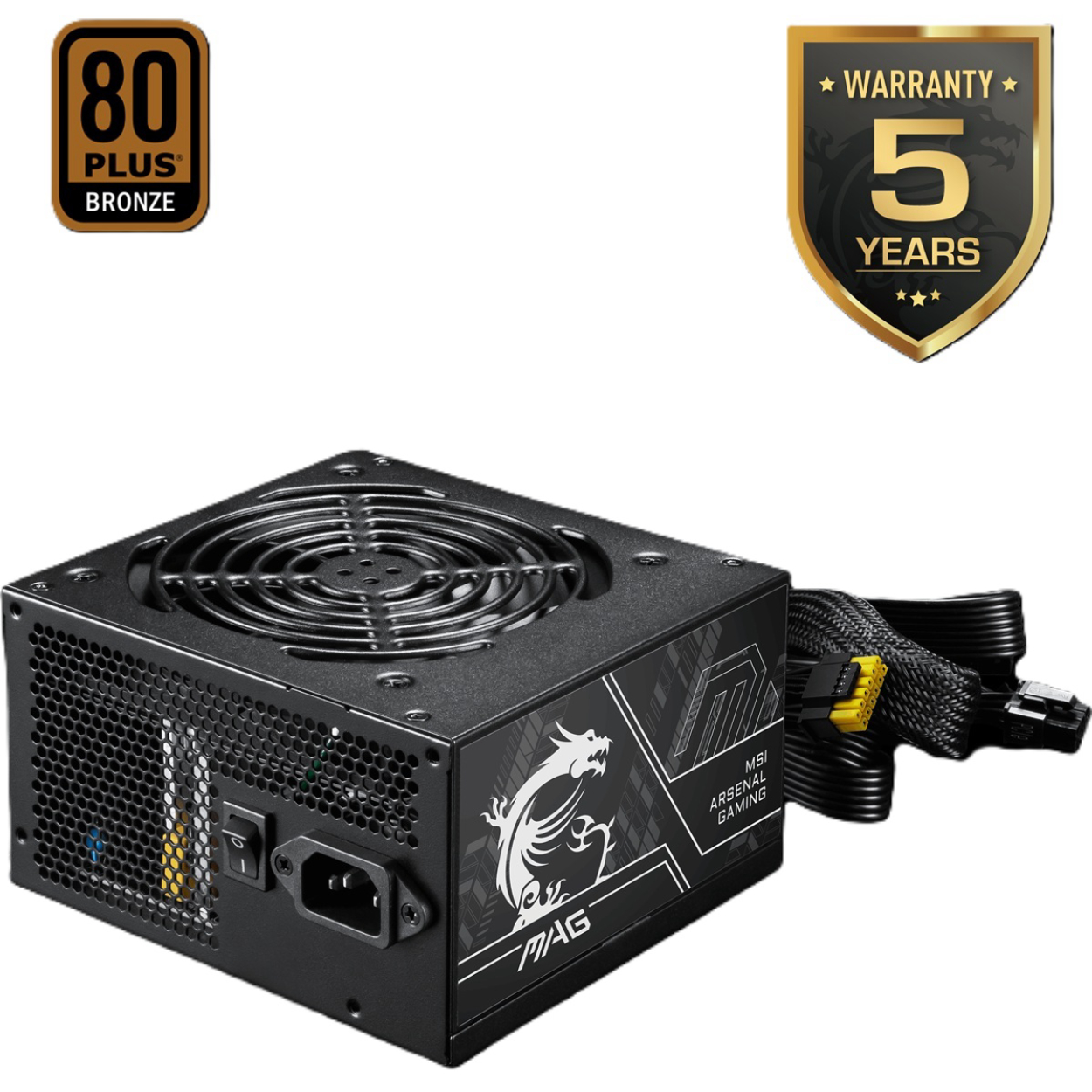 MSI MAG A650BN PCIE5 II 650W 80+Bronze 120mm Power Supply