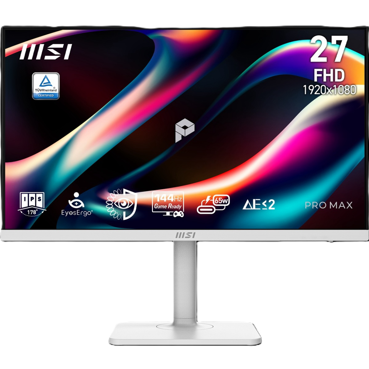 27" MSI PRO MAX 271PHW E14 1ms 144Hz FHD IPS HDMI DP Type-C Pivot Beyaz Monitör