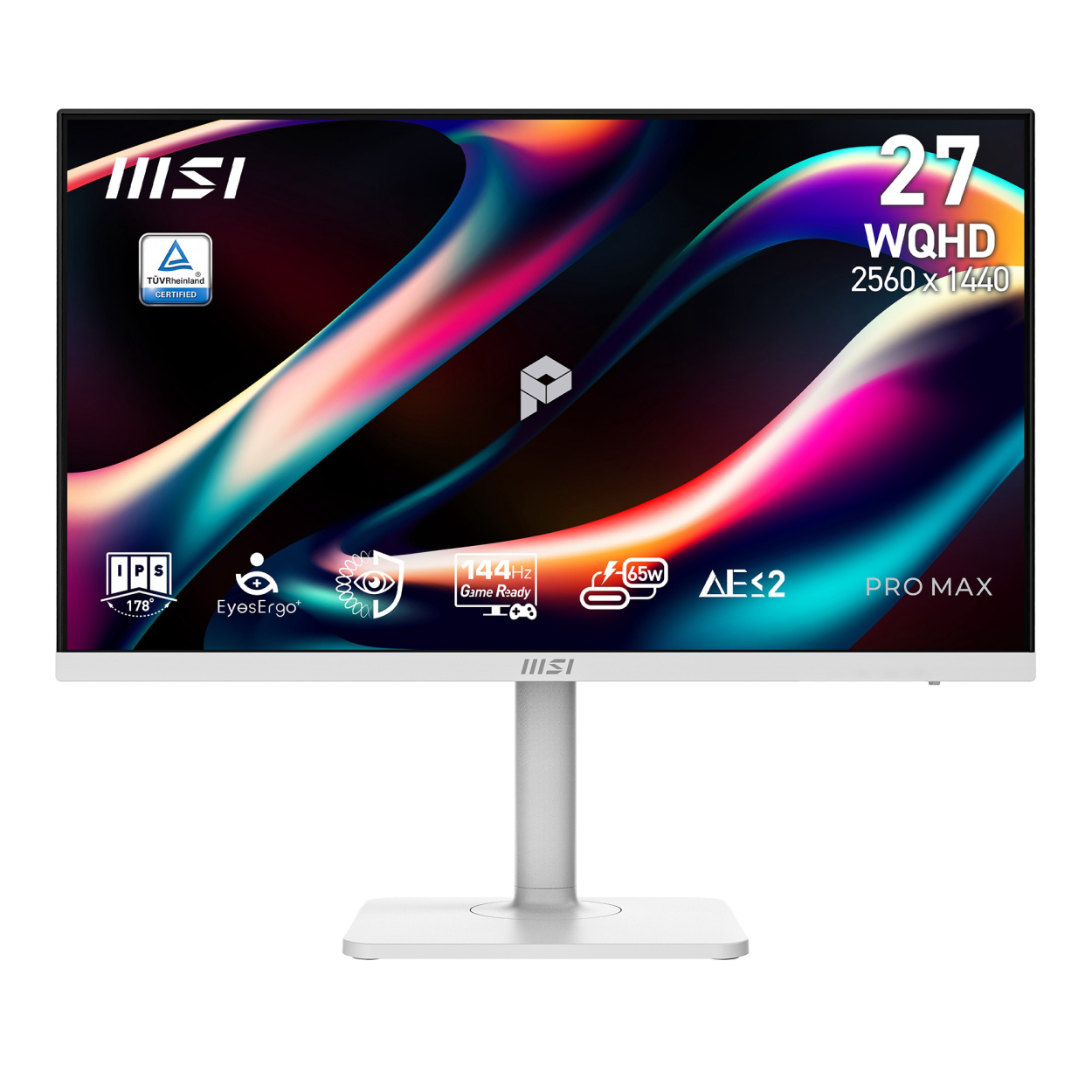 27" MSI PRO MAX 271QPHW E14 1ms 144Hz 2560x1440 IPS HDMI DP Type-C Pivot Beyaz M